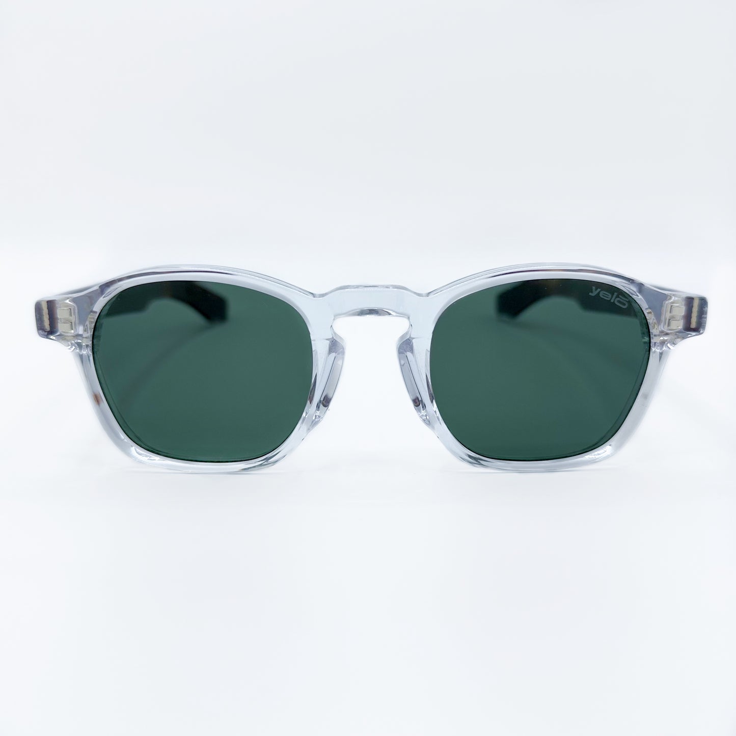 Lentes Cuadrados Transparentes con Verde Polarizados